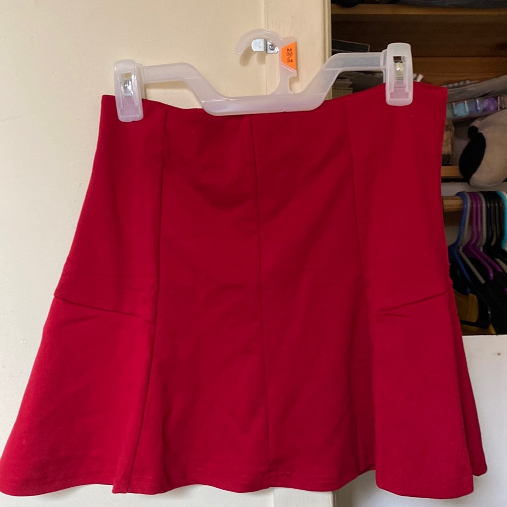 Red Ambiance Apparel Skater Skirt